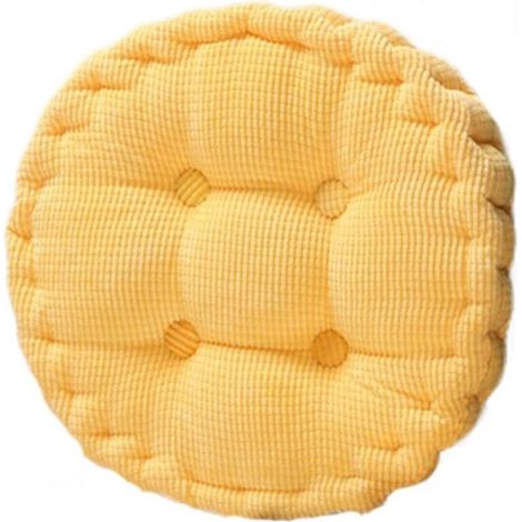 Tapis de sol de méditation 4040cm 1 pièce velours de maïs jaune coussin de siège rond salon balcon tatami tapis de yoga