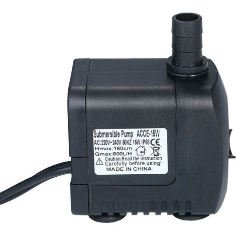 Lumière LED pompe submersible 800L/H Ultra-silencieuse Aquarium étang réservoir piscine fontaine d'eau prise ue (1/4)