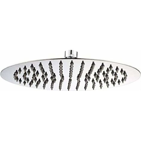 Pommeau de douche en acier inoxydable - Douche à économie d'eau, pommeau de douche rond de 15 cm, pommeau de douche pluie universel filetage 1/2 pouce, pivotant à 360°, inclinaison à 30°, facile à ins (1/5)