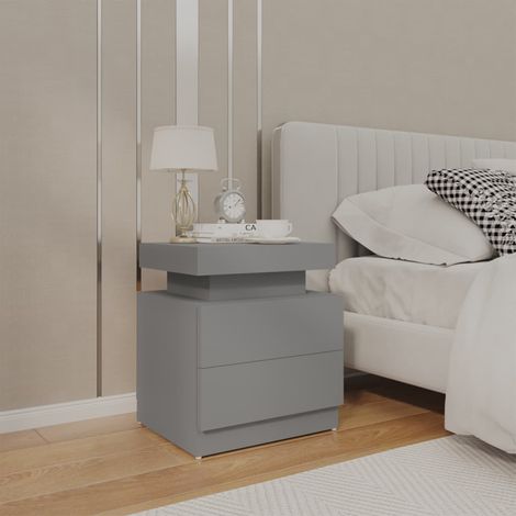 Table de chevet Gris 45x35x52 (1/5)