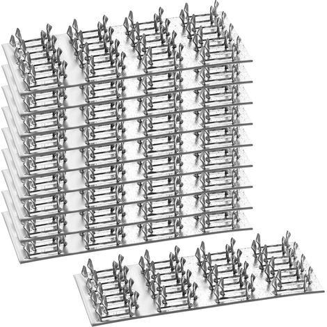 Lot de 10 Plaque de Réparation Plates à Griffes 100x50mm Platine à Clouer Clouées avec des Pointes de 8 mm de hauteur d'une épaisseur de 1 mm pour fermes de toiture, connecteurs en bois et bois (1/5)