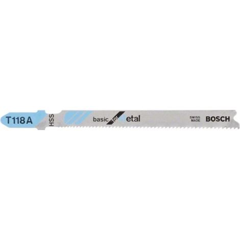 100 X Bosch – Hoja de sierra de calar T 118 A Basic for Metal