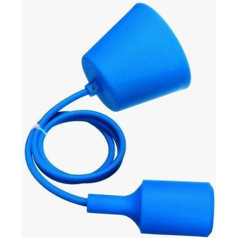 Trade Shop - Deckenleuchter, Kronleuchter, modernes Stoffkabel, 1 m, Farbe - Blau