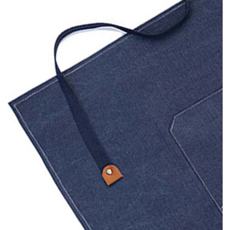 Dicke, wasserdichte Canvas-Schürze, ideal für Gartenarbeit, Cafés, Friseursalons, Teestuben, Ateliers, Jeansschürze, hellblau. (1/5)