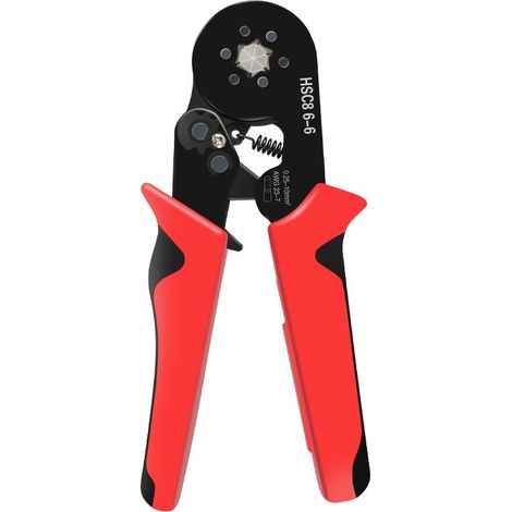 Pinza crimpatrice a cricchetto autoregolante per puntalini per cavi, strumento di crimpatura avanzato, adatta per morsettiere e guaine terminali per cavi - AWG23-10 (1/5)