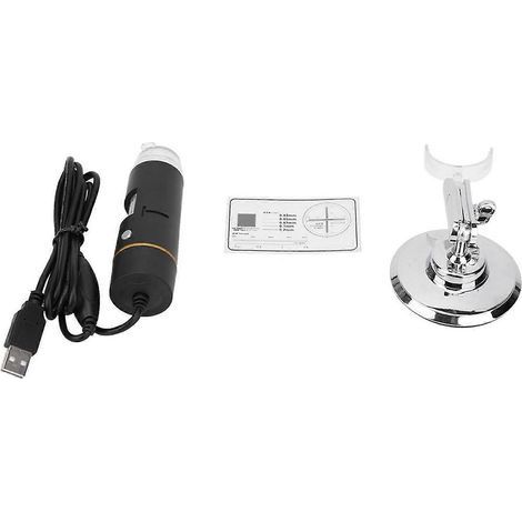 Microscope numérique 300 000 pixels USB HD 1000x avec loupe pour circuits imprimés, 8 LED et support. (1/5)