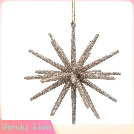 Étoile de Noël à Paillettes, Ornements D'arbre Suspendus, Décorations 3D élégantes de Vacances pour Fête (1/4)