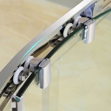 Roulettes de Porte de Douche,23 mm Roues en Haut ou en Bas, porte Coulissante Douche pour Cabine Salle de Bains Porte en Verre (1/4)