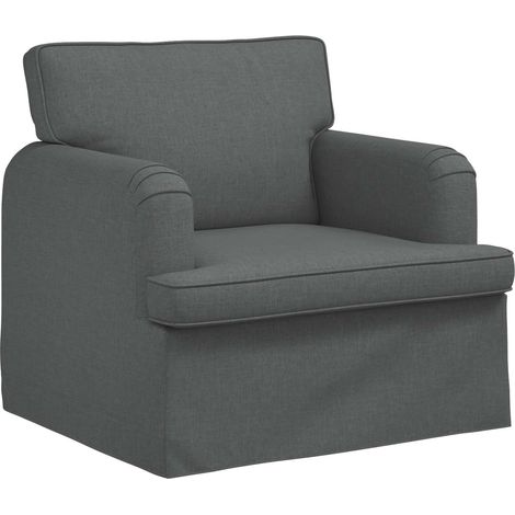 Sofa Dark Grey 84 x 80 x 85 cm Fabric vidaXL (1/5)