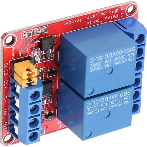 Module relais 2 canaux avec isolation par optocoupleur, déclenchement de niveau haut et bas (5 V) (1/5)