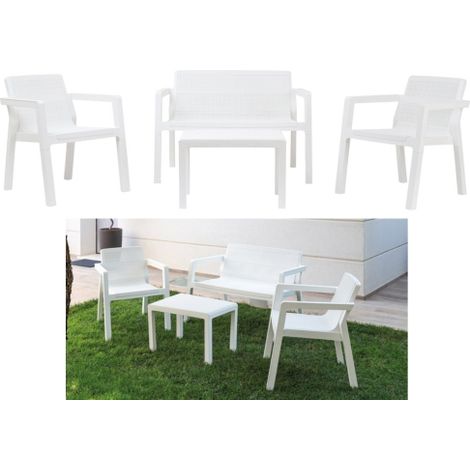 SET RESINA RIVIERA BIANCO 4P -593