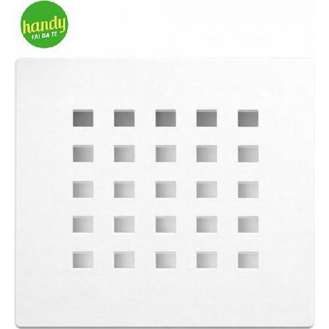 Griglia Barbottina per piatti doccia in acciaio inox in eco-stone bianca (1/3)