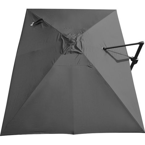 Toile parasol déporté 3x4 m en polyester 210g/m² – Protection UV 90% – Montage facile avec embout de baleine à poche – Air vent intégré – Peragashop