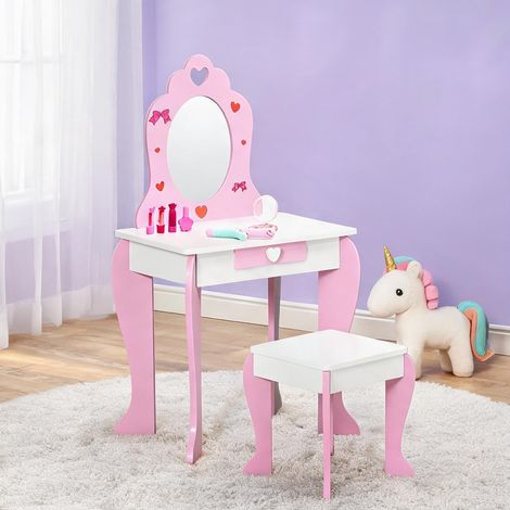 Lit enfant coloris rose en MDF 50 x 36,5 x 89,5 cm (1/5)