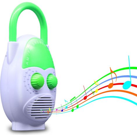 Radio de Douche Suspendue étanche Volume réglable Mini Haut-Parleur étanche Portable AM FM à Piles Bouton de Salle de Bain pour Salle de Bain (1/3)