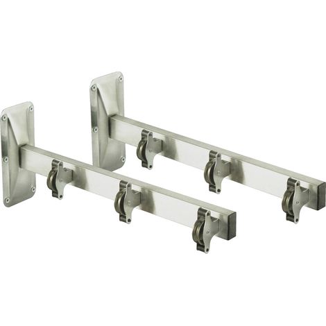 Tendedero acero inoxidable para pared - 3 poleas