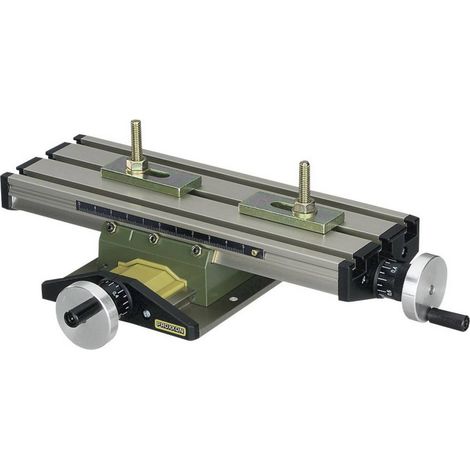 Proxxon – Mini-table à coordonnées KT 70 – Aluminium renforcé – Dimensions 200 x 70 mm – Inclinaison réglable – Griffes de serrage incluses