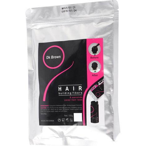 Cheveux Fibres Capillaires Épaississantes Poudre Anti-Calvitie Bruns Foncés 25g (1/5)