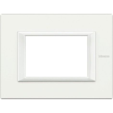 Placca Bticino Axolute Bianco in Metallo 3 Moduli HA4803HD (1/4)