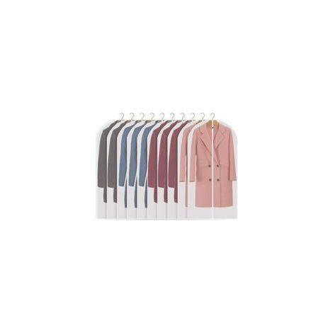 Transparente Kleidersack Kleiderhüllen Abdeckung mit Reißverschluss, Kleiderschutzhüllen Jacke Mantel Kleider Abendkleider, (Transparent+Blanc) (1/5)