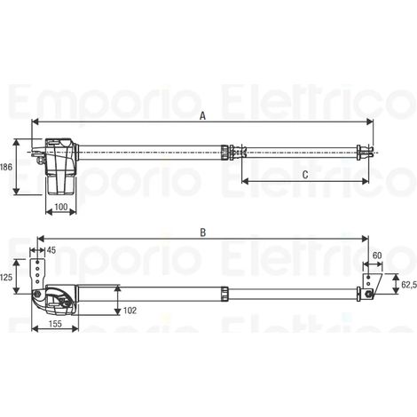 beninca motoréducteur droit pour portails battants 24v bill4024 dx 9592562 (1/2)