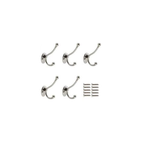 Set di 5 ganci da parete in metallo per appendere cappotti, asciugamani, chiavi, piante, vestiti e borse. Ganci da doccia vintage impermeabili, perfetti per garage, cucina e bagno - Crezuo