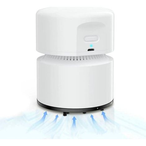 120 Minutes D'autonomie, Aspirateur de Table, Mini Aspirateur, USB Rechargeable, Fonction D'arrêt Automatique, Aspirateur à Main sans Fil à 360° pour École, Bureau, Maison (1/5)