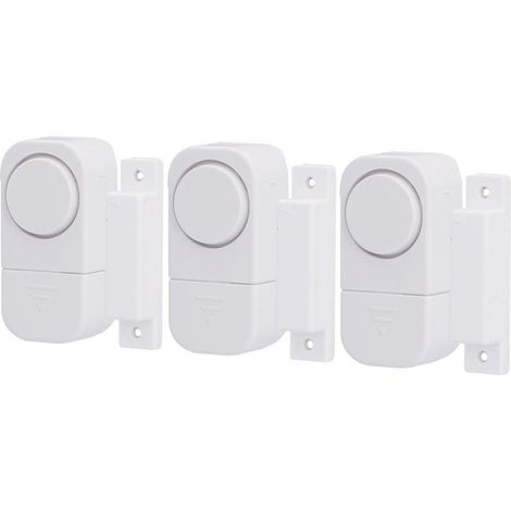 Fenster & Türalarm weiß 3er Pack weiß, ohne Bohren Türalarm
