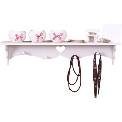 Étagère murale en PVC avec crochets pour manteaux et clés, rangement décoratif pour salle de bain, bureau ou salon moderne (1/4)