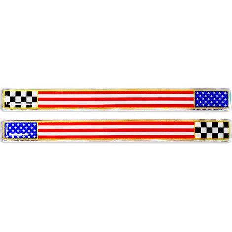 3D Sticker Bandiera Slim Usa Scacchi
