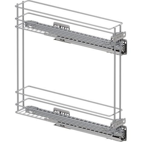 Vauth-Sagel VS SUB Slim Drahtkorb Classic - Rack Unterschrankauszug für KB 150mm - Korbablage aus Stahldraht, Stahl silber (1/3)