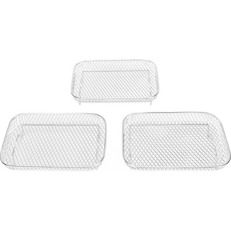Grille de friteuse à 3 niveaux en acier inoxydable, empilable, accessoires de cuisine.