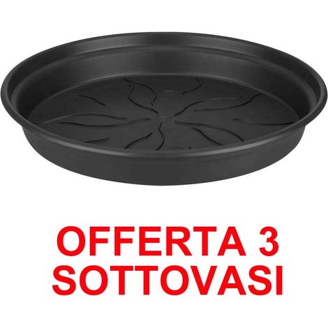 OFFERTA 3 SOTTOVASO GREEN BASICS SAUCER 29CM LIVING BLACK