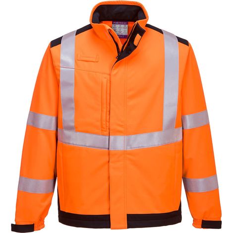 veste softshell modaflame multi norme arc électrique couleur : Orange/Marine taille XL - PORTWEST