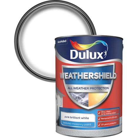 Dulux All Weather Protection Textured Masonry - 5L - Brilliant White