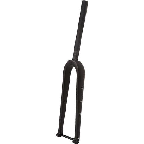 Fourche avant vélo carbone, ouverture 100mm, pivot droit mat, suspension rigide pour cyclisme tout-terrain, légère et durable, compatible VTT et route. (1/5)