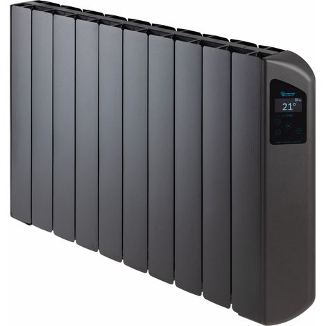 Radiateur électrique à inertie fluide 1670W, FARHO Victoria 10 Eléments, Anthracite, WiFi Intégrée, Basse Consommation, Garantie 20 ans (1/5)