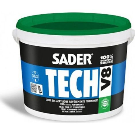 Colle acrylique haute performance pour revêtements de sols souples – Stabilité dimensionnelle – Résistance au trafic – 18kg – Sader (1/4)