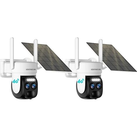 Cámara de seguridad, conectividad 4G, doble lente, EU4G 2PCS (1/2)