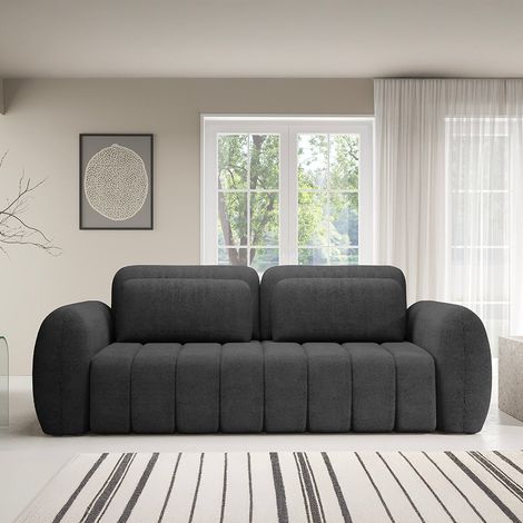 3-Sitzer-Sofa mit Bettkasten Cesar Dunkelgrau (1/5)