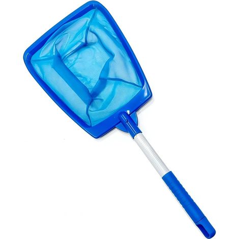 Swimming Pool Net with Handle, 62 cm Swimming Pool Leaf Cleaning Net with Handle for Cleaning Swimming Pool, Garden, Pond Fountain, Bath, Spa, Aquarium (Blue) (1/5)