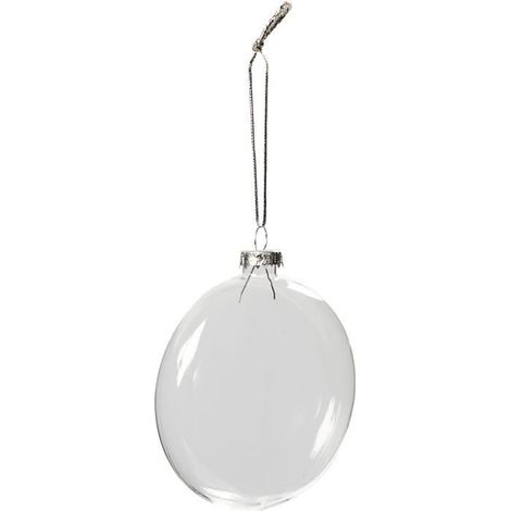 Boules de Noël - Verre - Gris - A suspendre (1/3)