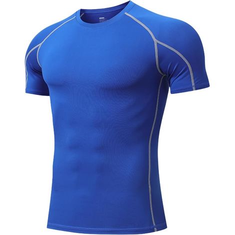 Men's quick-drying running T-shirt with breathable mesh panels for fitness, marathon, moisture-wicking, athletic, black (1/5)