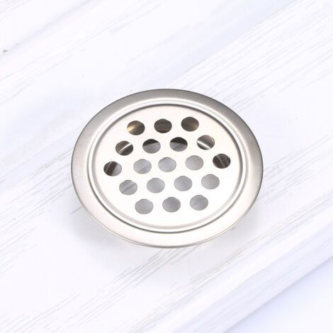 Stainless steel color ventilation grille diameter 25MM 1 round stainless steel mesh suitable for kitchen cabinet vents (1/5)