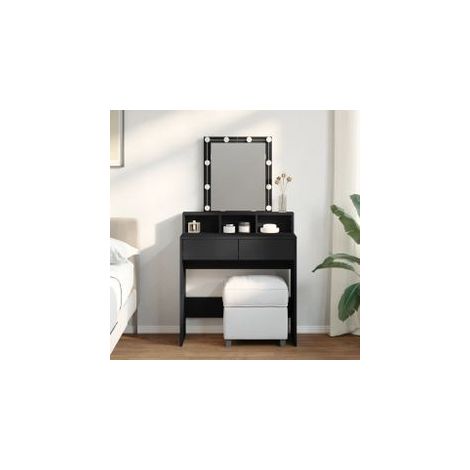 Coiffeuse avec LED noir 80x41x144,5 (1/5)