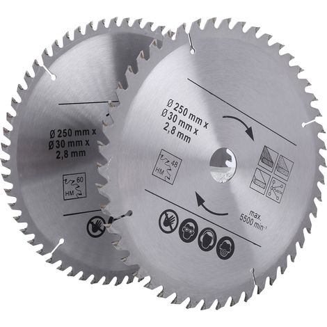 disques de coupe en carbure de 9,8 pouces pour bois, panneaux de particules et contreplaqué. (1/5)