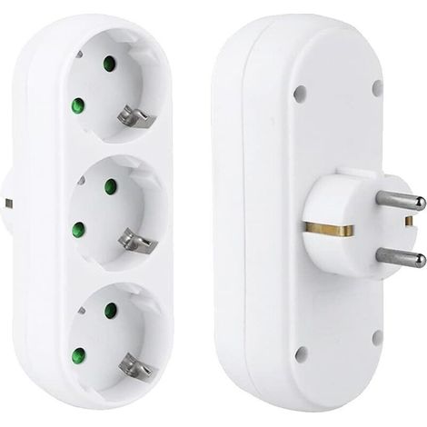 Netzadapter, Wandstecker, tragbare Steckdosen, Büro, Zuhause, Reisen, weiß