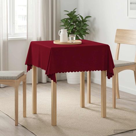 vidaXL Tovaglia da Tavolo Quadrato Rosso Vino 90 x 90 cm (1/5)