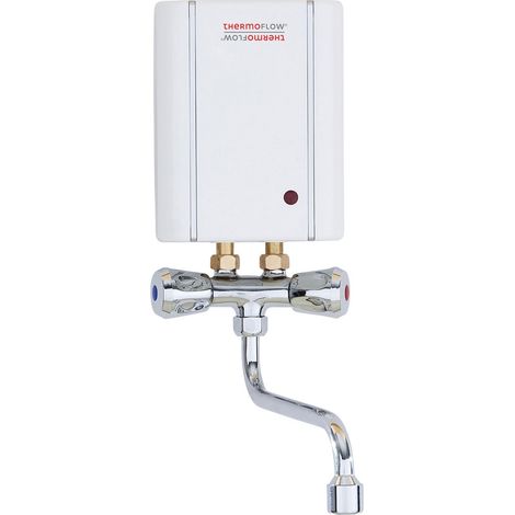 Klein Durchlauferhitzer elektronisch 3,5 kW + Niederdruck Armatur Thermoflow (1/5)