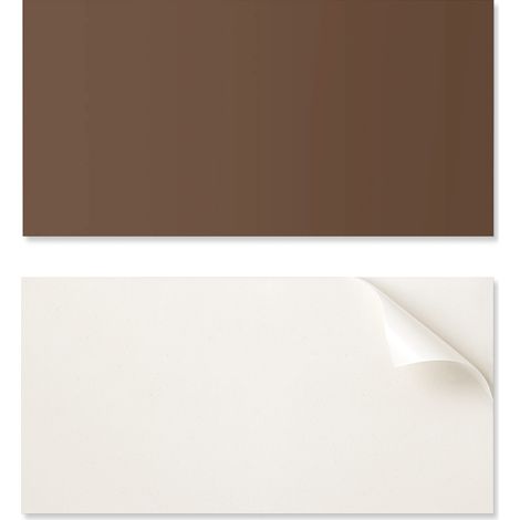 Panel de vinilo autoadhesivo para decoraci贸n de paredes de oficina, 100 x 50 cm, color marr贸n.
